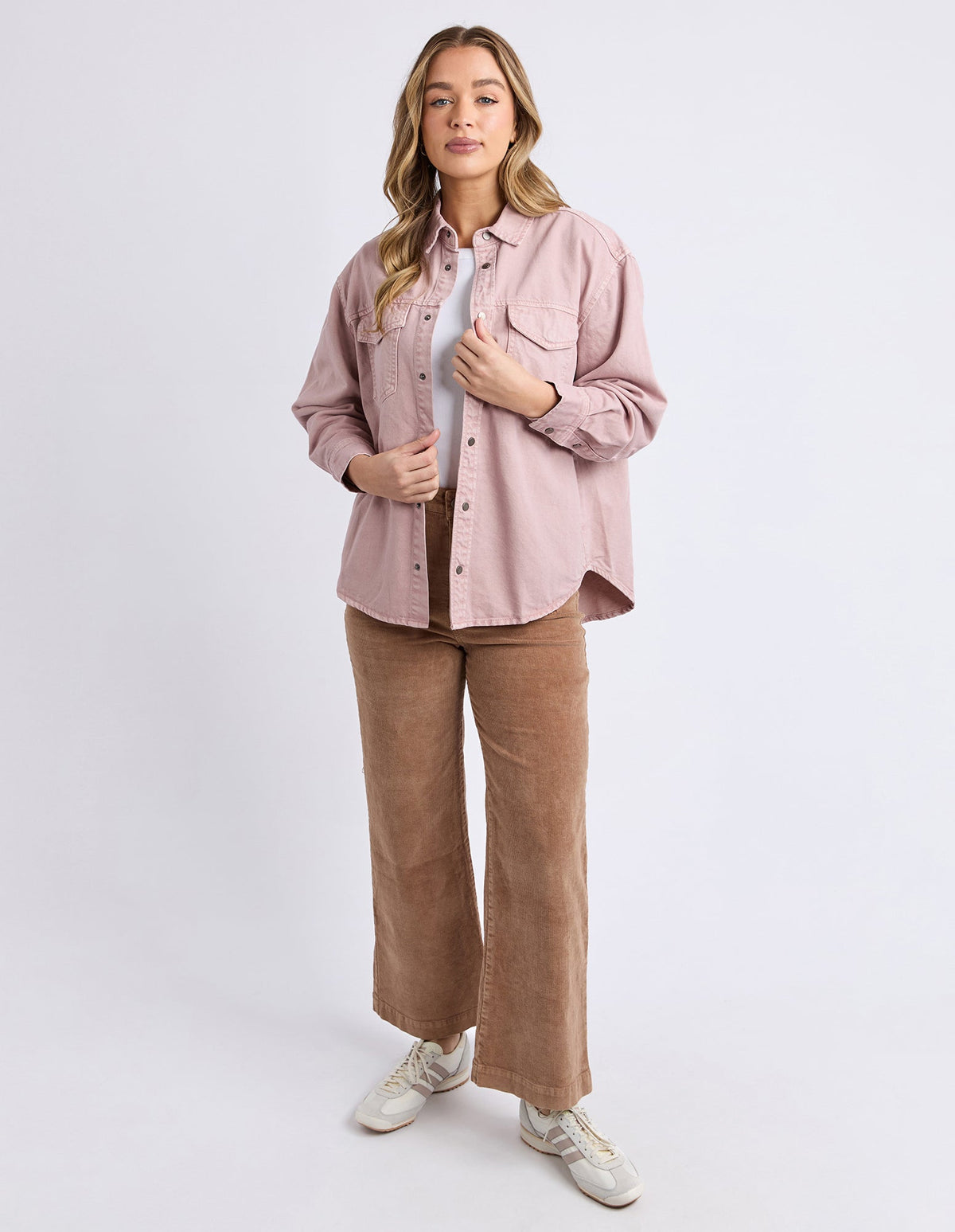 DAISY OVERSHIRT DUSKY PINK_by_FOXWOOD_women's_in_New Zealand_ DAISY OVERSHIRT DUSKY PINK _