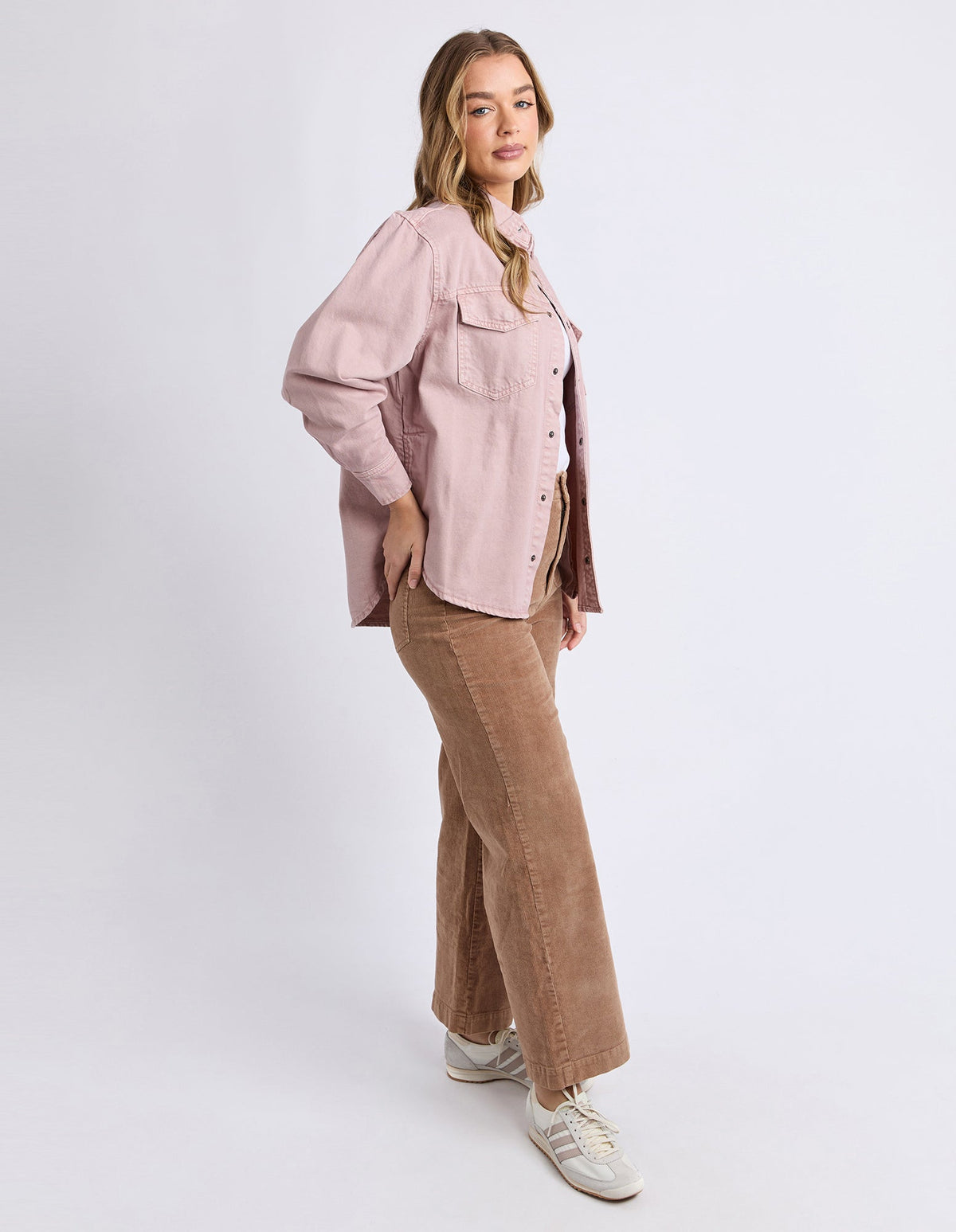 DAISY OVERSHIRT DUSKY PINK_by_FOXWOOD_women's_in_New Zealand_ DAISY OVERSHIRT DUSKY PINK _