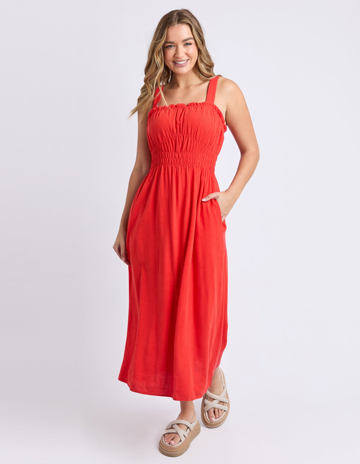 FOXWOOD_DANDELION DRESS TANGELO _ DANDELION DRESS TANGELO _ Ebony Boutique NZ