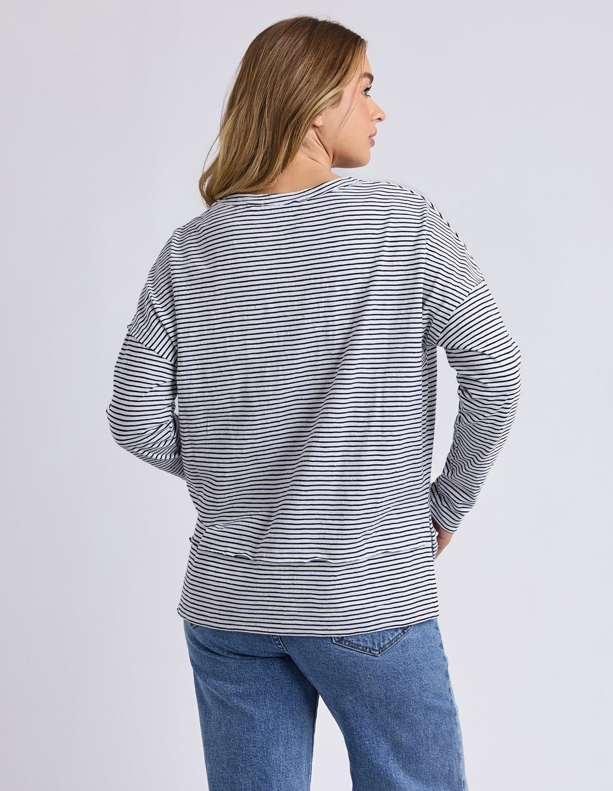 EDDIE STRIPE TOP BLACK_by_FOXWOOD_women's_in_New Zealand_ EDDIE STRIPE TOP BLACK _