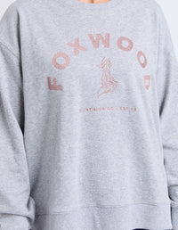 EFFORTLESS CONTRAST CREW GREY MARLE_by_FOXWOOD_women's_in_New Zealand_ EFFORTLESS CONTRAST CREW GREY MARLE _