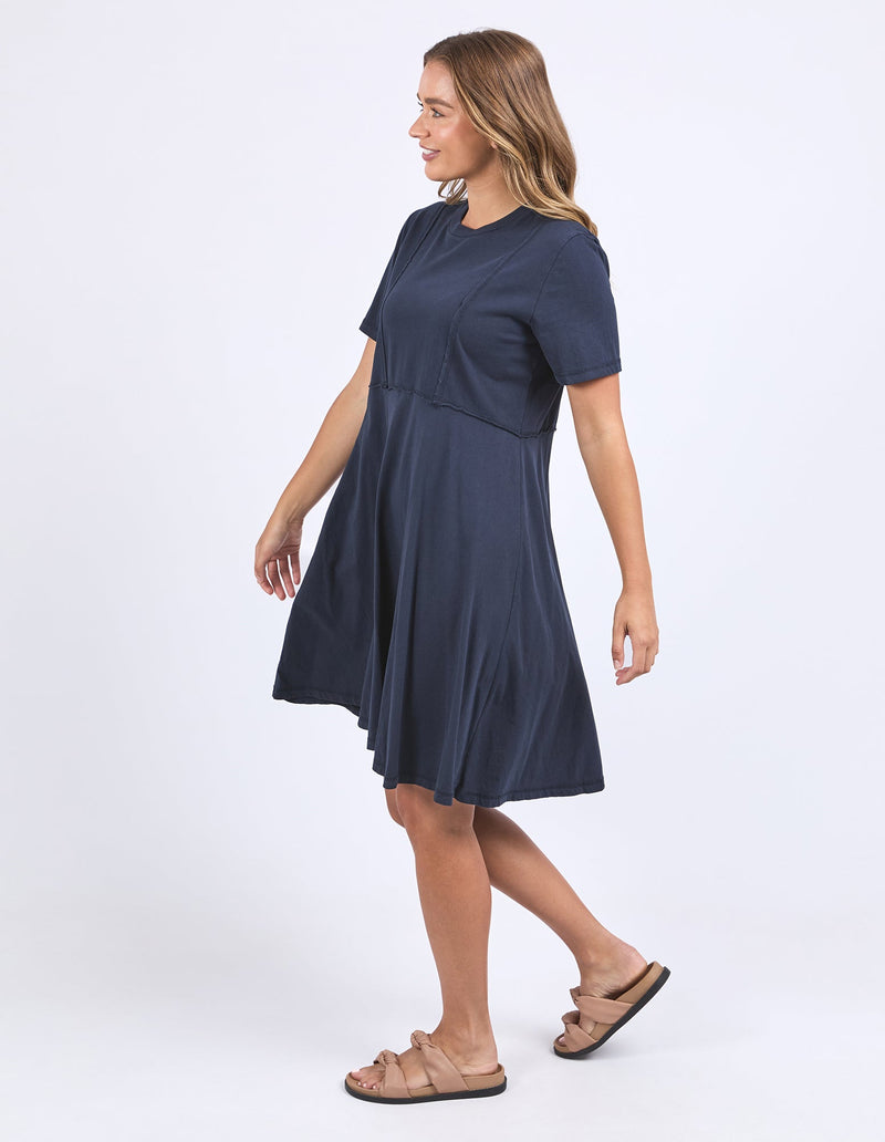 FOXWOOD_EVA DRESS NAVY _ EVA DRESS NAVY _ Ebony Boutique NZ
