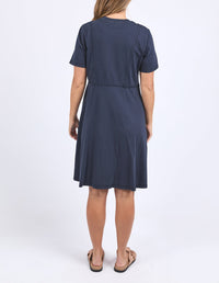 FOXWOOD_EVA DRESS NAVY _ EVA DRESS NAVY _ Ebony Boutique NZ