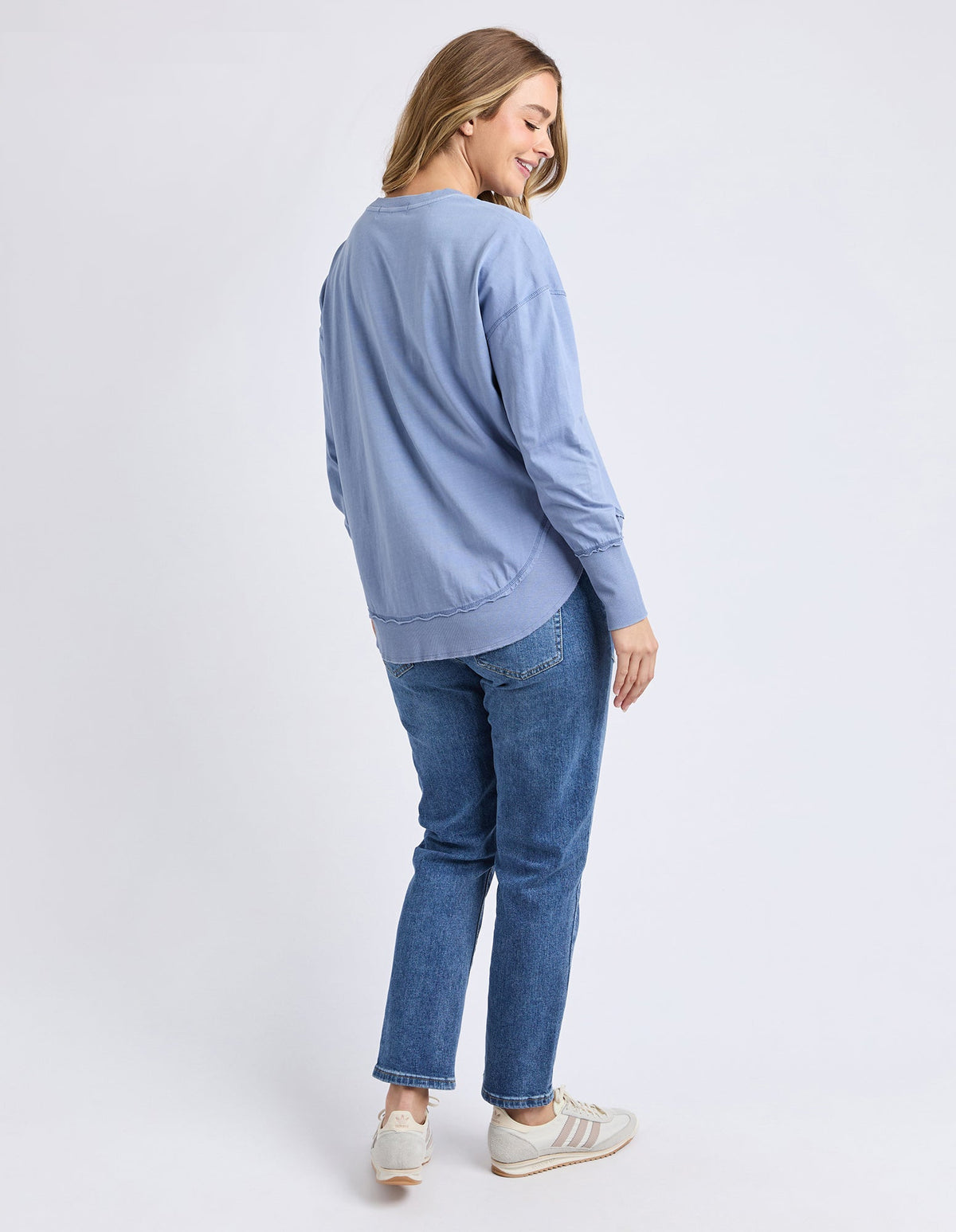 FARRAH LONG SLEEVE DUSKY BLUE_by_FOXWOOD_women's_in_New Zealand_ FARRAH LONG SLEEVE DUSKY BLUE _