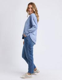 FARRAH LONG SLEEVE DUSKY BLUE_by_FOXWOOD_women's_in_New Zealand_ FARRAH LONG SLEEVE DUSKY BLUE _