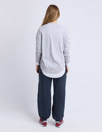 FARRAH LONG SLEEVE GREY MARLE_by_FOXWOOD_women's_in_New Zealand_ FARRAH LONG SLEEVE GREY MARLE _