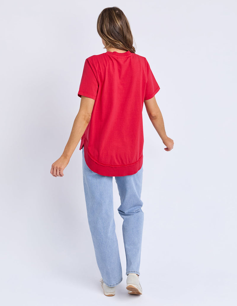 FOXWOOD_FARRAH SHORT SLEEVE TEE CRIMSON _ FARRAH SHORT SLEEVE TEE CRIMSON _ Ebony Boutique NZ