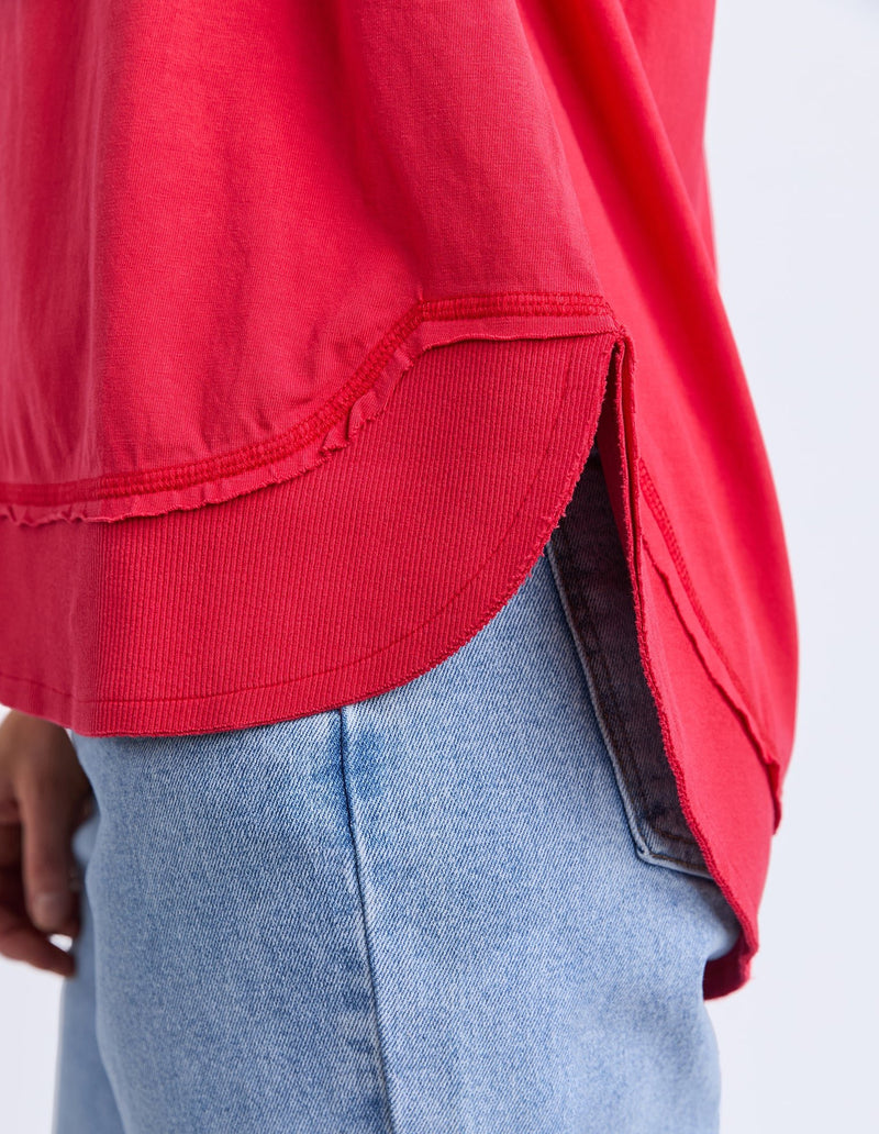 FOXWOOD_FARRAH SHORT SLEEVE TEE CRIMSON _ FARRAH SHORT SLEEVE TEE CRIMSON _ Ebony Boutique NZ