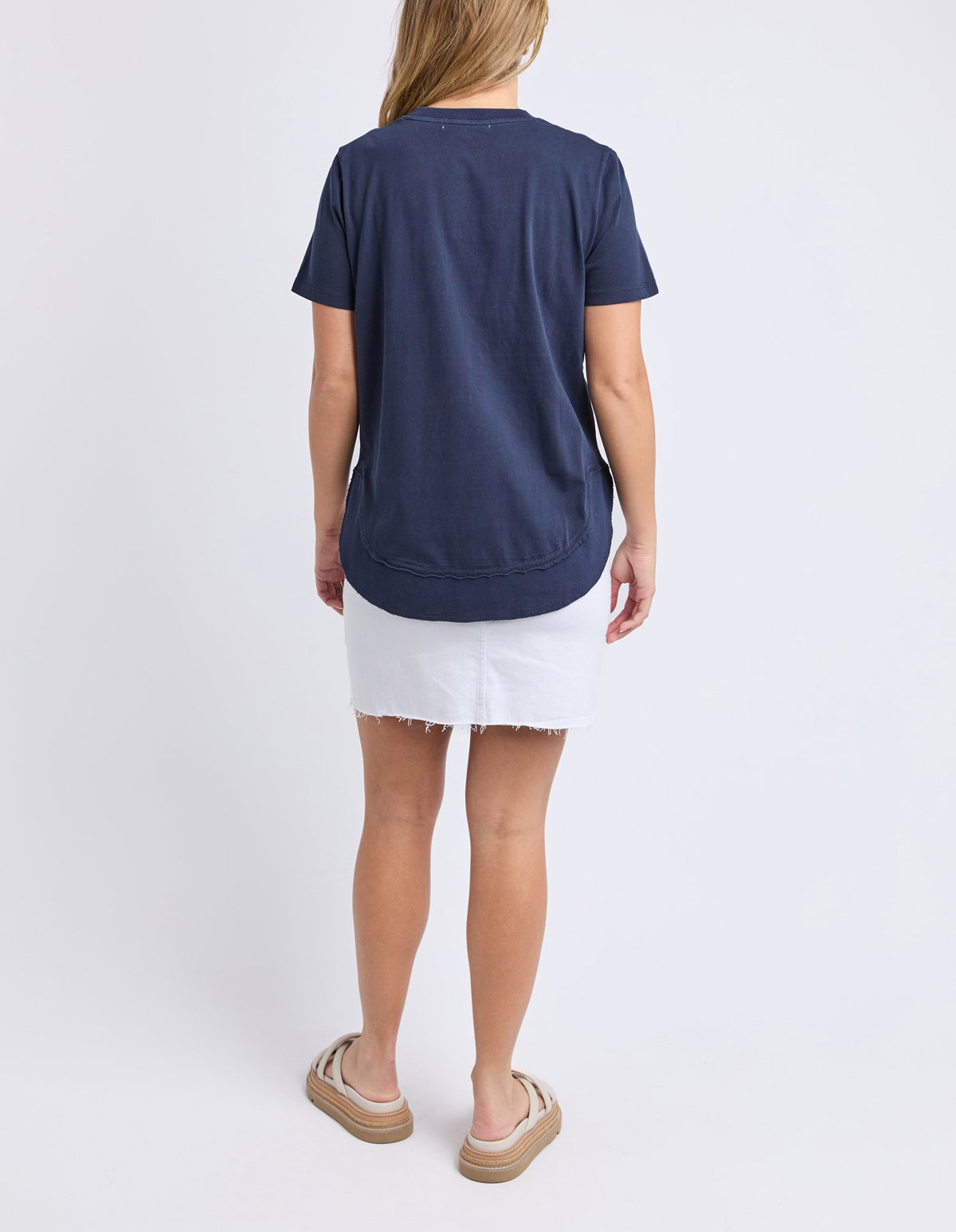 FOXWOOD_FARRAH SHORT SLEEVE TEE NAVY _ FARRAH SHORT SLEEVE TEE NAVY _ Ebony Boutique NZ