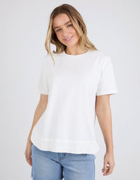 FOXWOOD_FARRAH SHORT SLEEVE TEE WHITE _ FARRAH SHORT SLEEVE TEE WHITE _ Ebony Boutique NZ