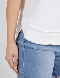 FOXWOOD_FARRAH SHORT SLEEVE TEE WHITE _ FARRAH SHORT SLEEVE TEE WHITE _ Ebony Boutique NZ