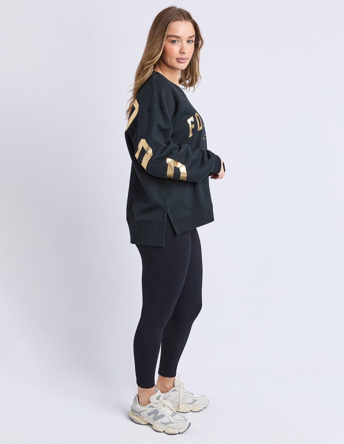 FOXWOOD INTERVAL CREW METALLIC GOLD_by_FOXWOOD_women's_in_New Zealand_ FOXWOOD INTERVAL CREW METALLIC GOLD _