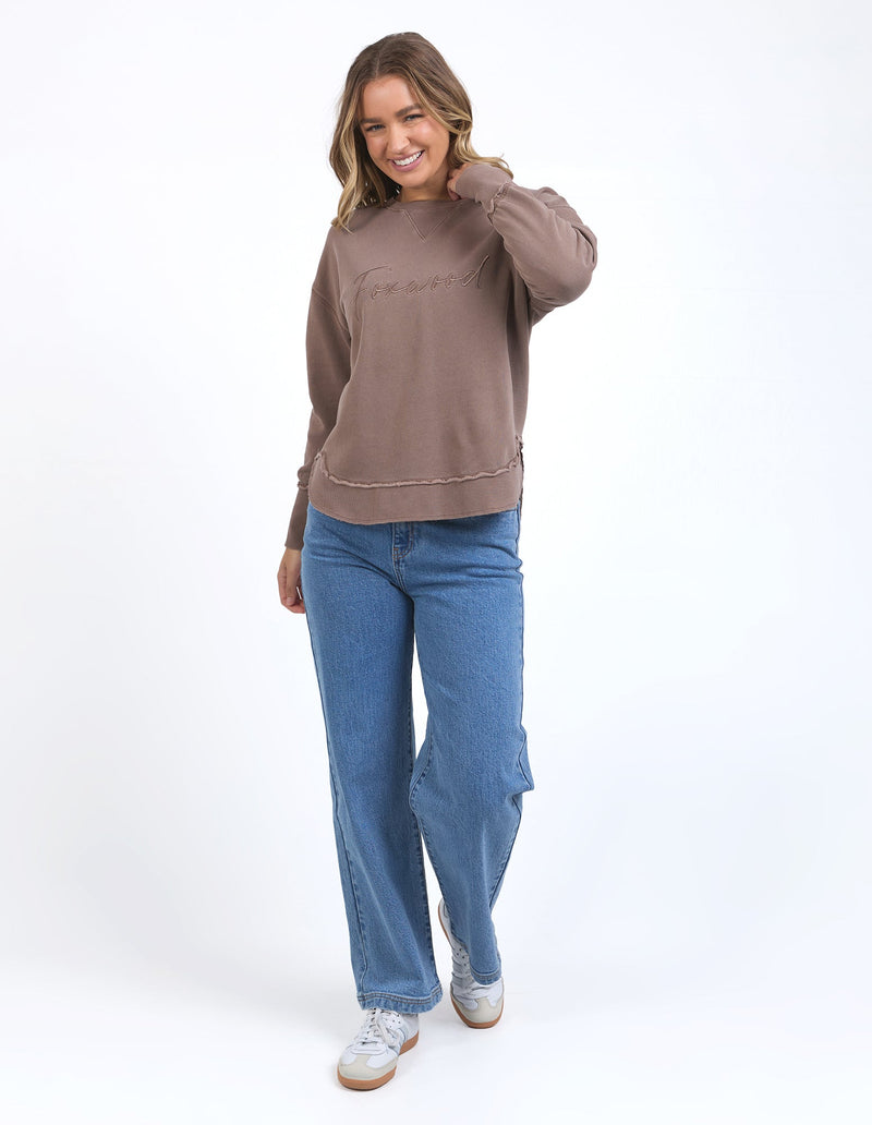 FOXWOOD_FOXWOOD SIGNATURE CREW CHOCOLATE _ FOXWOOD SIGNATURE CREW CHOCOLATE _ Ebony Boutique NZ