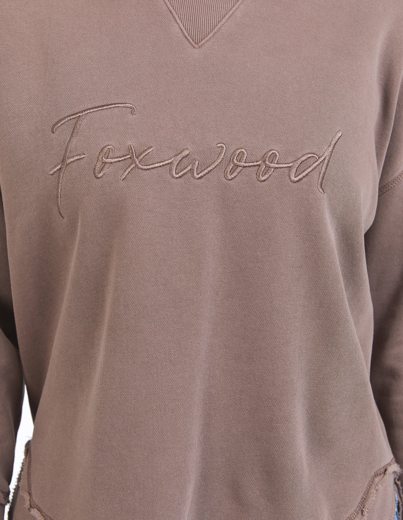 FOXWOOD_FOXWOOD SIGNATURE CREW CHOCOLATE _ FOXWOOD SIGNATURE CREW CHOCOLATE _ Ebony Boutique NZ