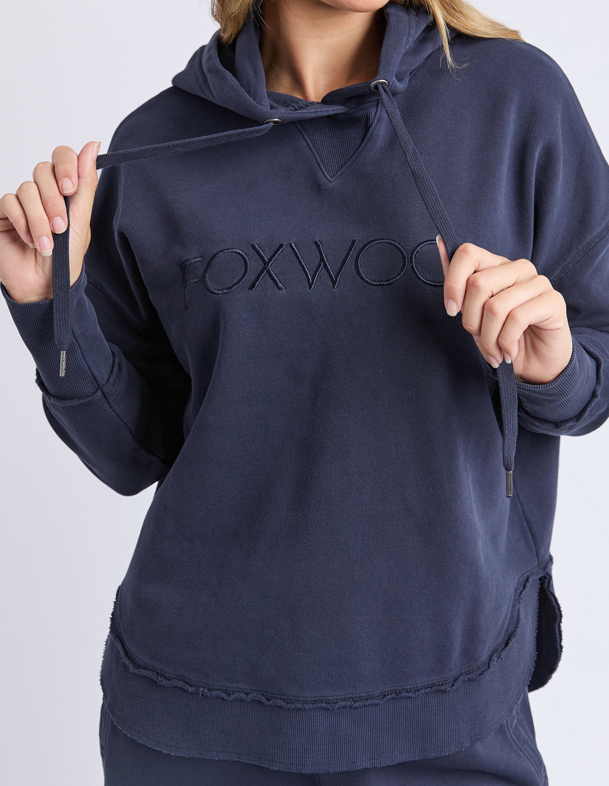 FOXWOOD_FOXWOOD SIMPLIFIED HOODIE NAVY _ FOXWOOD SIMPLIFIED HOODIE NAVY _ Ebony Boutique NZ