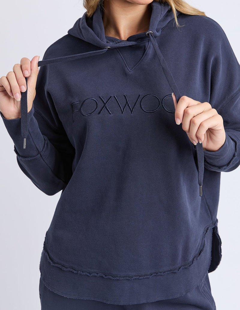 FOXWOOD_FOXWOOD SIMPLIFIED HOODIE NAVY _ FOXWOOD SIMPLIFIED HOODIE NAVY _ Ebony Boutique NZ