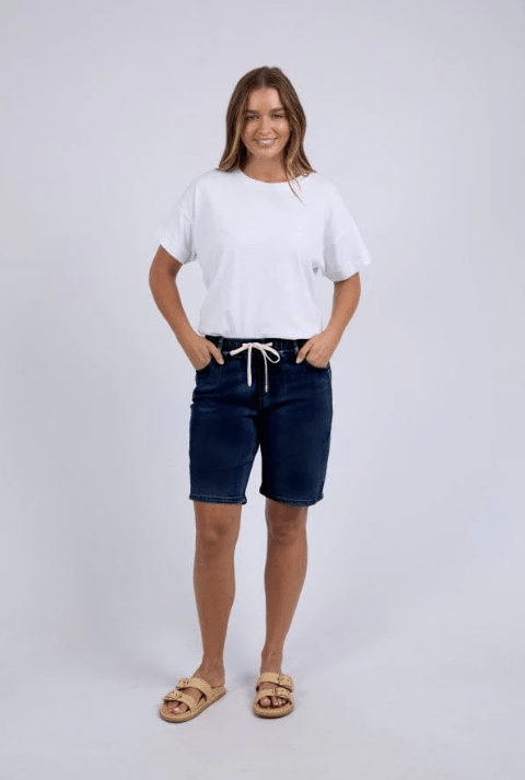 FOXWOOD_GABBY BERMUDA SHORT DARK BLUE _ GABBY BERMUDA SHORT DARK BLUE _ Ebony Boutique NZ
