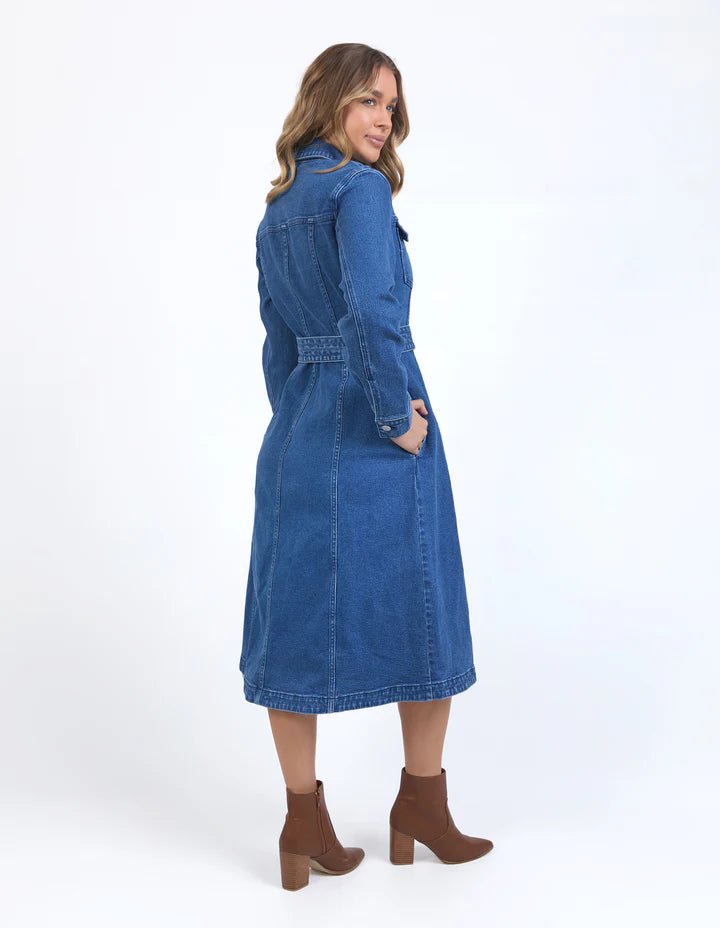 FOXWOOD_GENEVIEVE DENIM DRESS _ GENEVIEVE DENIM DRESS _ Ebony Boutique NZ