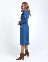 FOXWOOD_GENEVIEVE DENIM DRESS _ GENEVIEVE DENIM DRESS _ Ebony Boutique NZ