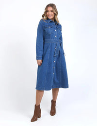 FOXWOOD_GENEVIEVE DENIM DRESS _ GENEVIEVE DENIM DRESS _ Ebony Boutique NZ