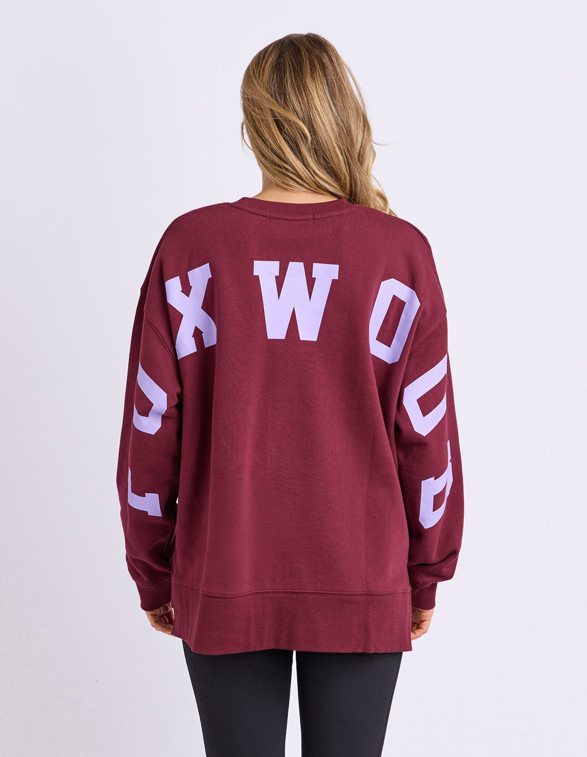 INTERVAL CREW BURGUNDY_by_FOXWOOD_women's_in_New Zealand_ BACK _