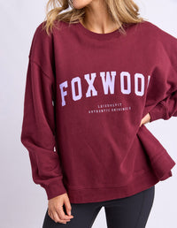INTERVAL CREW BURGUNDY_by_FOXWOOD_women's_in_New Zealand_ DETAIL _