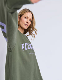 INTERVAL CREW LIGHT KHAKI_by_FOXWOOD_women's_in_New Zealand_ INTERVAL CREW LIGHT KHAKI _