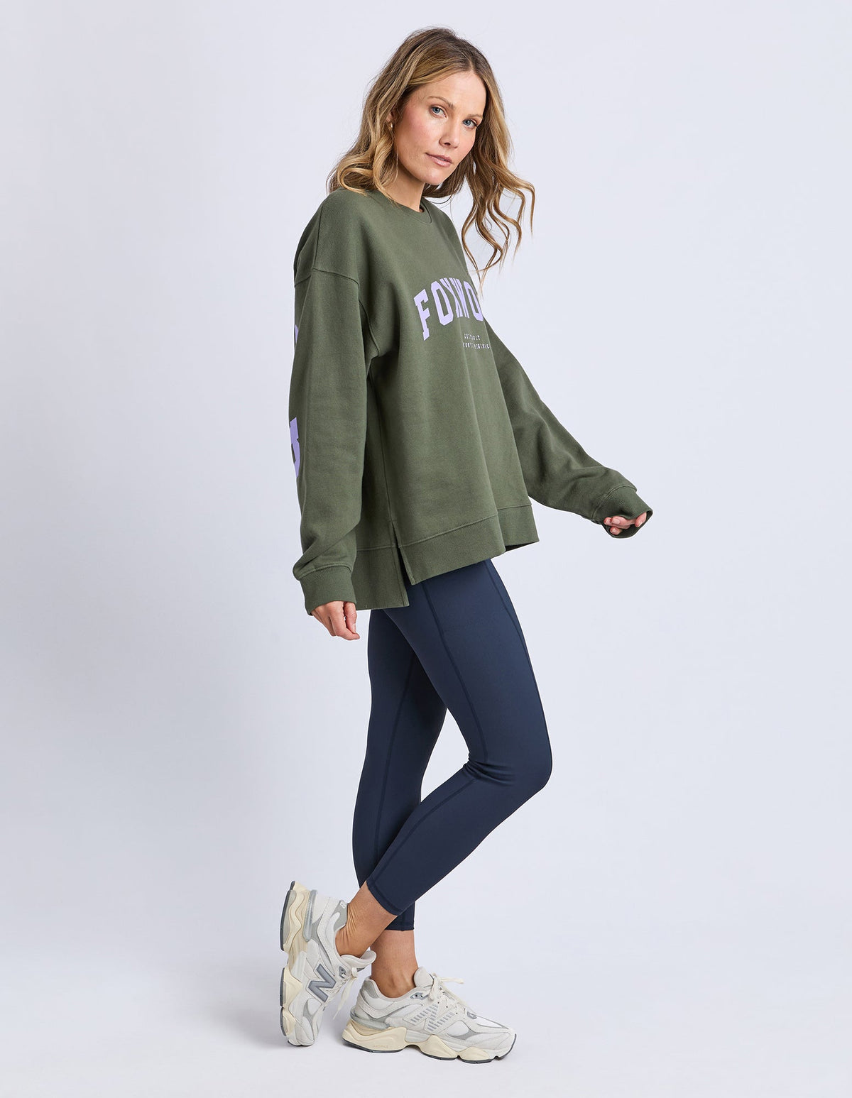 INTERVAL CREW LIGHT KHAKI_by_FOXWOOD_women's_in_New Zealand_ INTERVAL CREW LIGHT KHAKI _