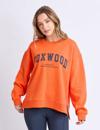 INTERVAL CREW ORANGE/NAVY_by_FOXWOOD_women's_in_New Zealand_ MODEL _