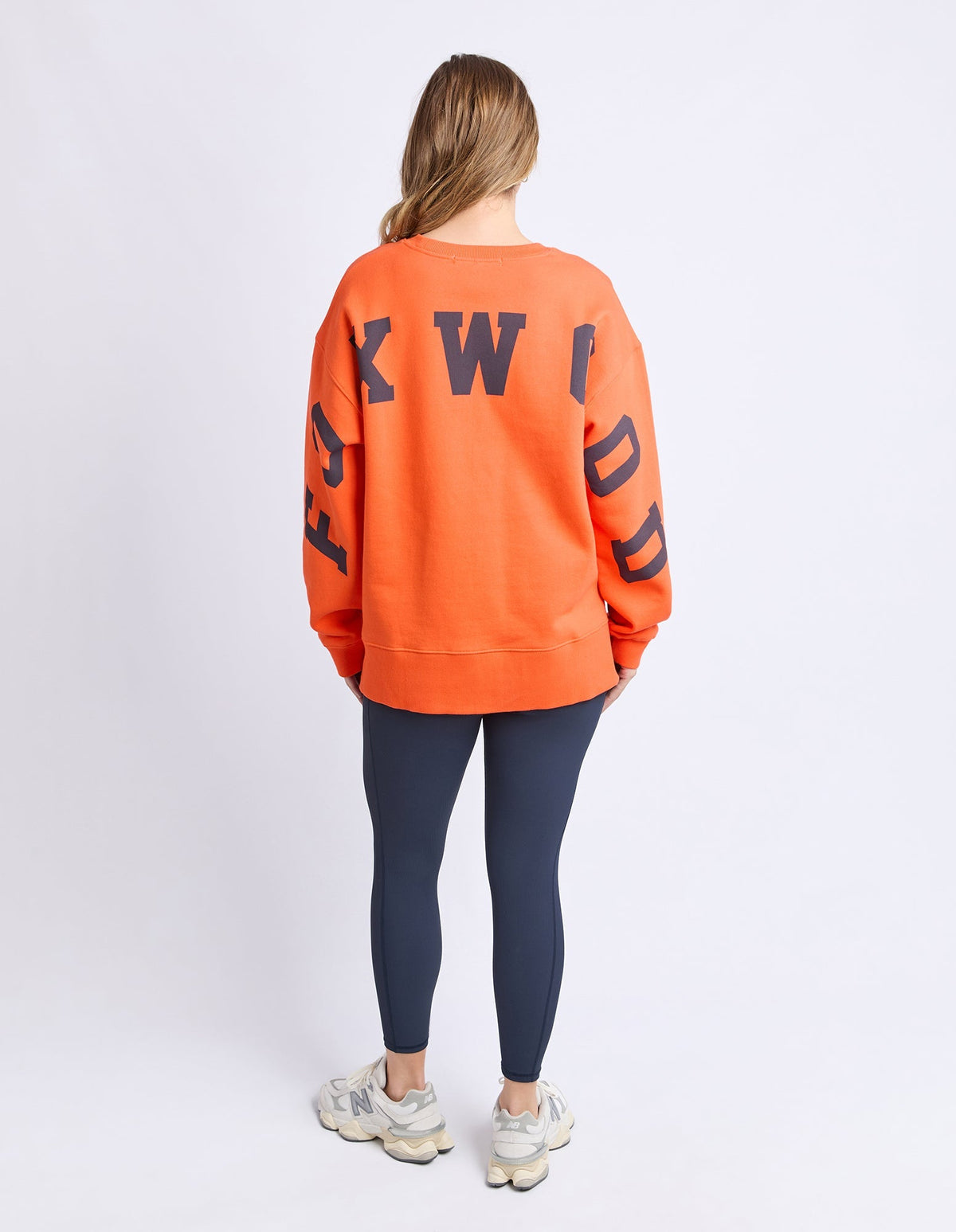 INTERVAL CREW ORANGE/NAVY_by_FOXWOOD_women's_in_New Zealand_ BACK _
