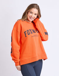 INTERVAL CREW ORANGE/NAVY_by_FOXWOOD_women's_in_New Zealand_ ANGLE _
