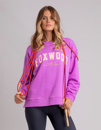 INTERVAL CREW PURPLE/ORANGE_by_FOXWOOD_women's_in_New Zealand_ FEATURED / FRONT _