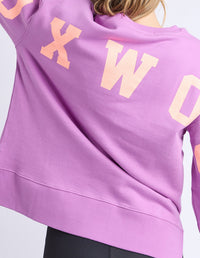 INTERVAL CREW PURPLE/ORANGE_by_FOXWOOD_women's_in_New Zealand_ BACK _