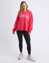 INTERVAL CREW RASPBERRY / NEON LILAC_by_FOXWOOD_women's_in_New Zealand_ MODEL _