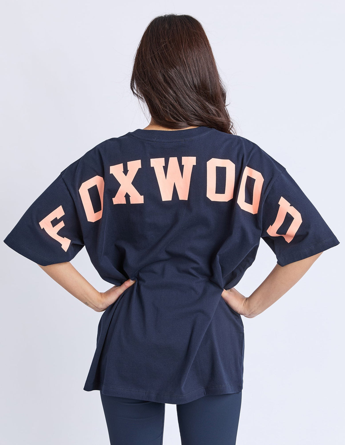 INTERVAL TEE NAVY/ORANGE_by_FOXWOOD_women's_in_New Zealand_ BACK _