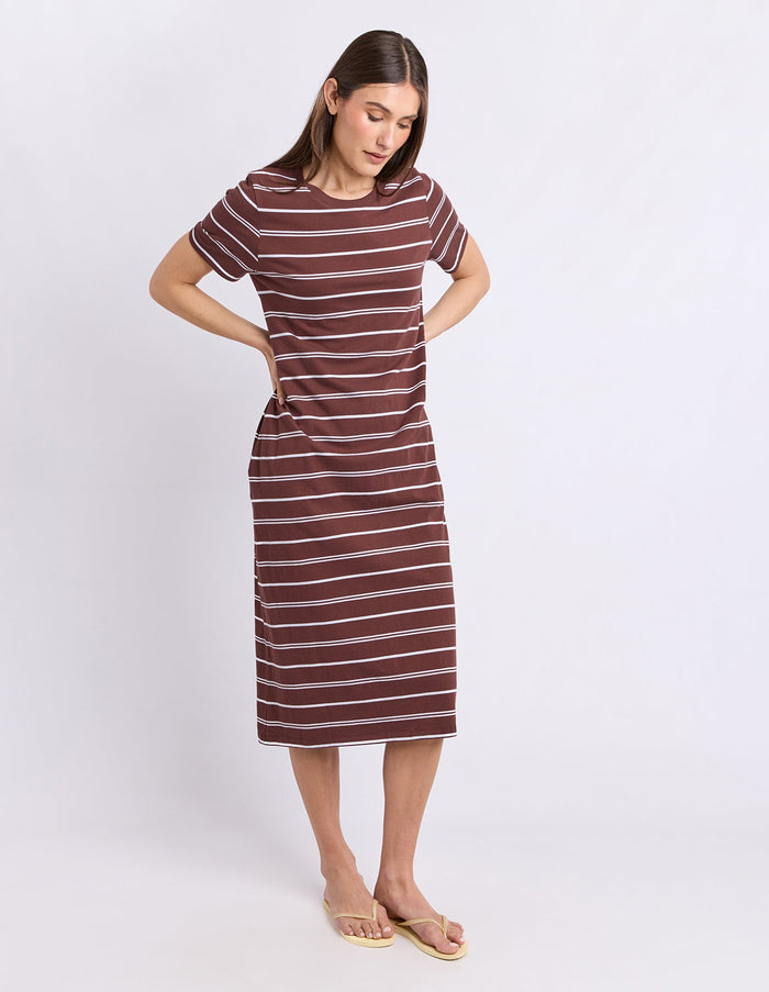 JESSA DRESS CHOCOLATE_by_FOXWOOD_women's_in_New Zealand_ FEATURED / FRONT _