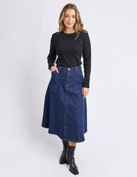 POTTER SKIRT DARK DENIM_by_FOXWOOD_women's_in_New Zealand_ POTTER SKIRT DARK DENIM _