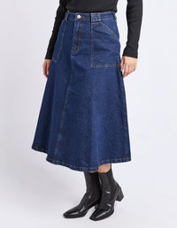 POTTER SKIRT DARK DENIM_by_FOXWOOD_women's_in_New Zealand_ POTTER SKIRT DARK DENIM _