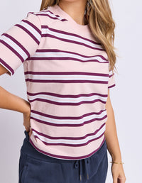 PURE STRIPE TEE BALLERINA BALLERINA BALLERINA BALLERINA BALLERINA BALLERINA PINK_by_FOXWOOD_women's_in_New Zealand_ DETAIL _