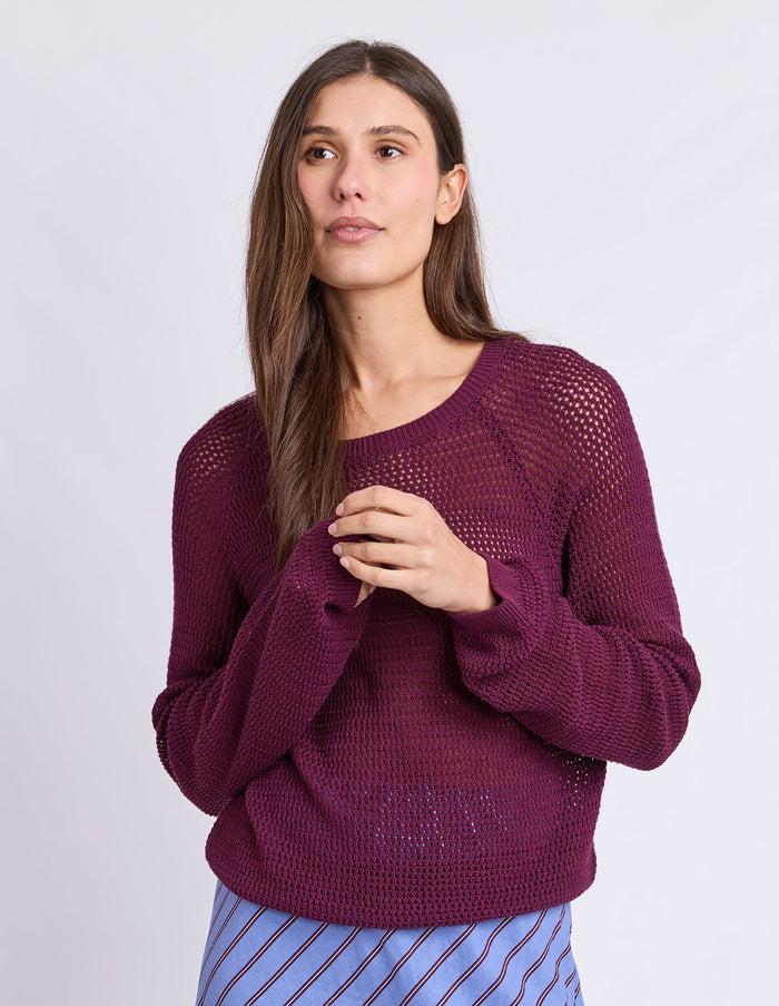 REMY KNIT PLUM_by_FOXWOOD_women's_in_New Zealand_ ANGLE _