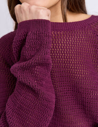 REMY KNIT PLUM_by_FOXWOOD_women's_in_New Zealand_ DETAIL _