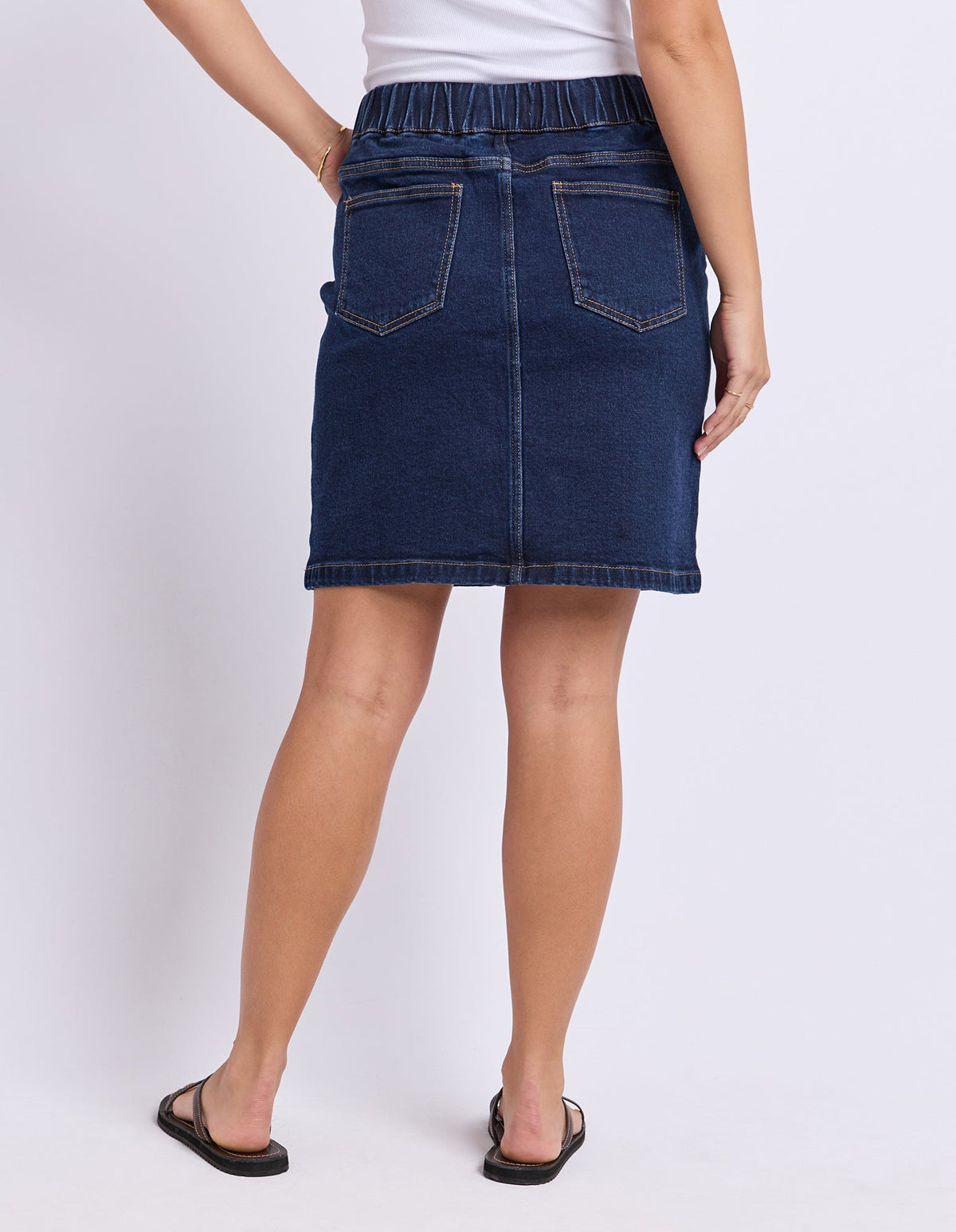 RIO SKIRT INDIGO DENIM_by_FOXWOOD_women's_in_New Zealand_ BACK _