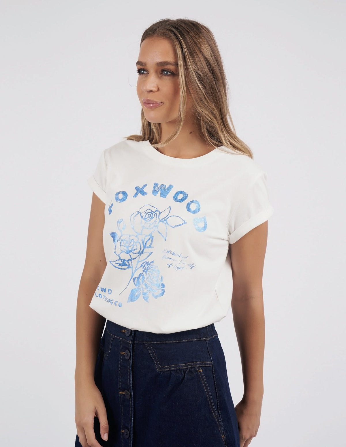 FOXWOOD_ROSETTE TEE _ ROSETTE TEE _ Ebony Boutique NZ