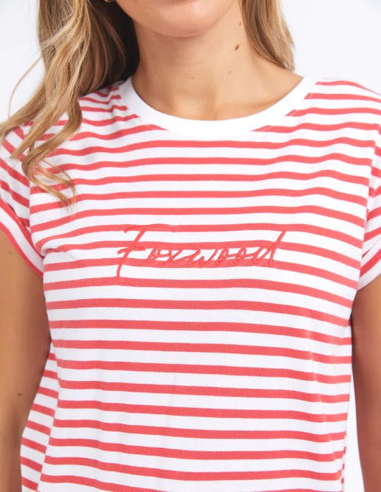 FOXWOOD_SIGNATURE STRIPE TEE _ SIGNATURE STRIPE TEE _ Ebony Boutique NZ