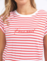 FOXWOOD_SIGNATURE STRIPE TEE _ SIGNATURE STRIPE TEE _ Ebony Boutique NZ