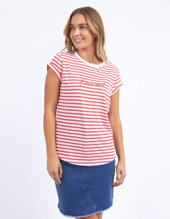 FOXWOOD_SIGNATURE STRIPE TEE _ SIGNATURE STRIPE TEE _ Ebony Boutique NZ