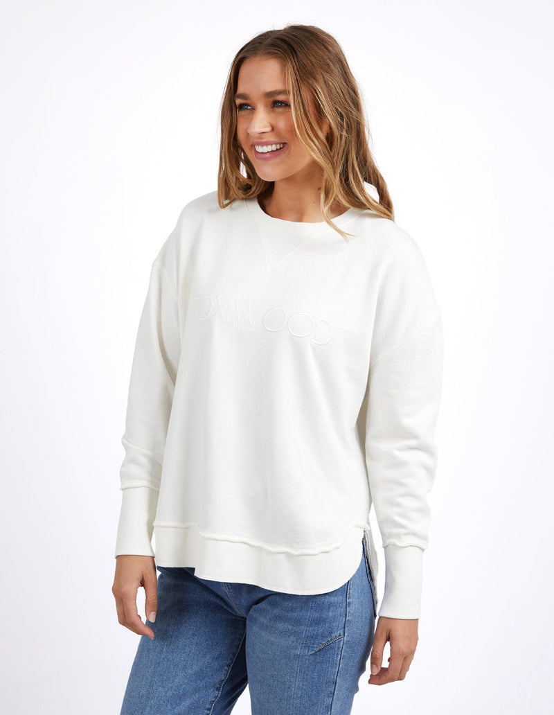 FOXWOOD_SIMPLIFIED CREW ECRU _ SIMPLIFIED CREW ECRU _ Ebony Boutique NZ