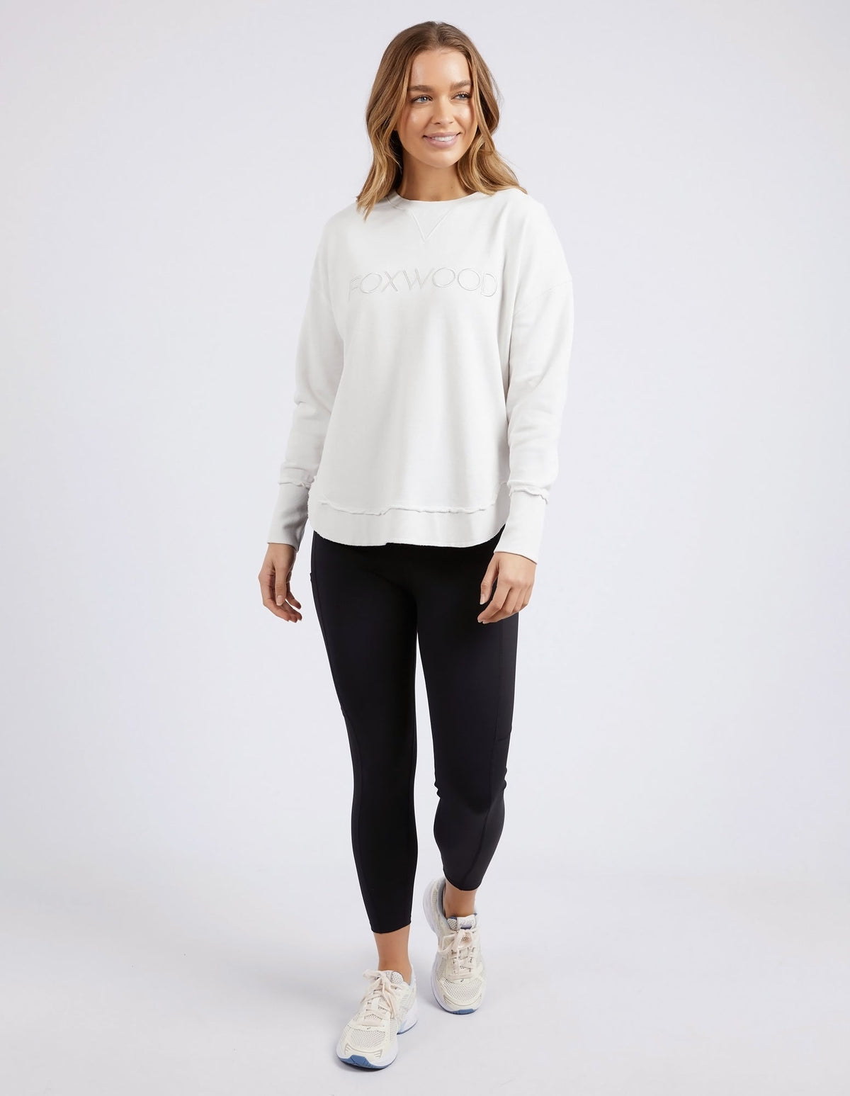 FOXWOOD_SIMPLIFIED CREW ECRU _ SIMPLIFIED CREW ECRU _ Ebony Boutique NZ