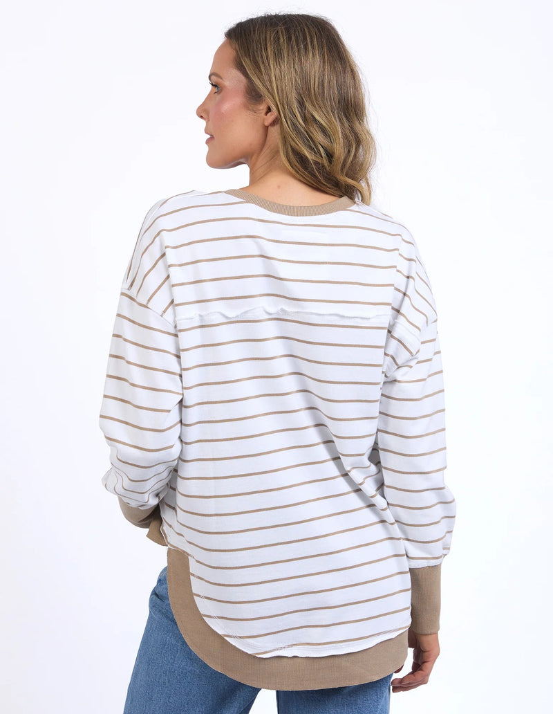 FOXWOOD_SIMPLIFIED CREW NATURAL/WHITE _ SIMPLIFIED CREW NATURAL/WHITE _ Ebony Boutique NZ