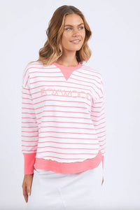 FOXWOOD_SIMPLIFIED CREW NEON PINK / WHITE _ SIMPLIFIED CREW NEON PINK / WHITE _ Ebony Boutique NZ